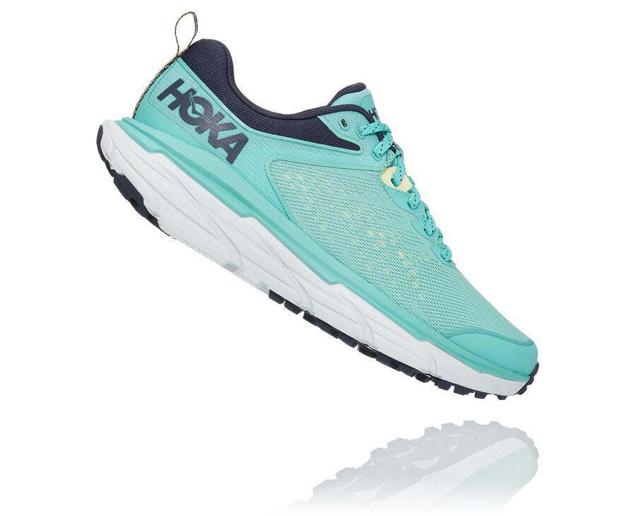 Zapatillas Trail Hoka One One Mujer - Challenger Atr 6 - Azules/Blancas - BJK286910